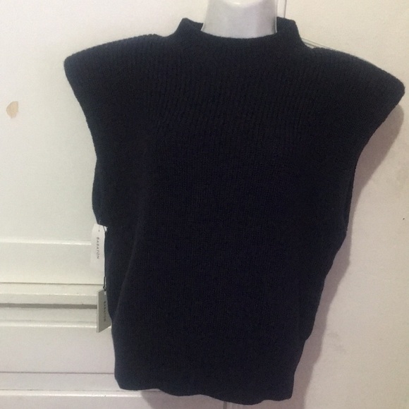 Aritzia Tops - Mock- neck sweater vest with shoulder pads